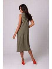 BeWear Dámské midi šaty Annaree B254 olivová XXL