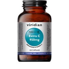 VIRIDIAN nutrition Extra C (Vitamín C), 950 mg, 120 kapslí