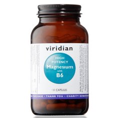 VIRIDIAN nutrition High Potency Magnesium with B6, 120 kapslí