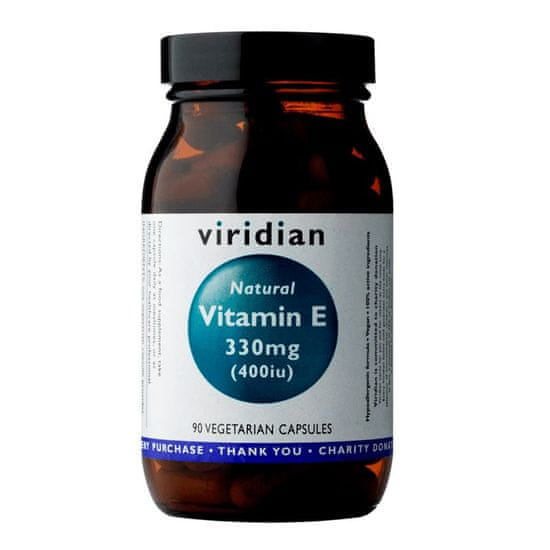 VIRIDIAN nutrition Vitamin E, 330 mg 400 iu, 90 kapslí