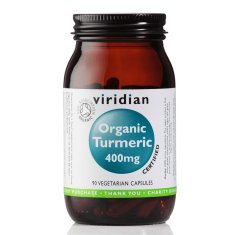 VIRIDIAN nutrition Turmeric (Kurkuma), 400 mg, Organic, 90 kapslí