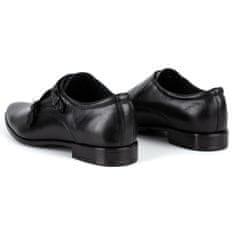 LUKAS Kožené společenské boty Monki 287LU černé velikost 45