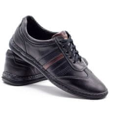 Joker Pánské kožené boty 521 černé velikost 45