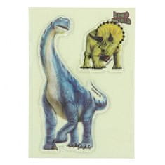 Dino World ASST | Gelové samolepky Glibbies , Camarasaurus, Triceratops, 2ks