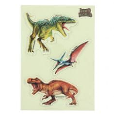 Dino World ASST | Gelové samolepky Glibbies , Tyrannosaurus rex, Pterandon, Giganotosaurus, 3ks