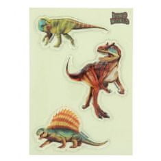 Dino World ASST | Gelové samolepky Glibbies , Kritosaurus, Allosaurus, Dimetrodon, 3ks