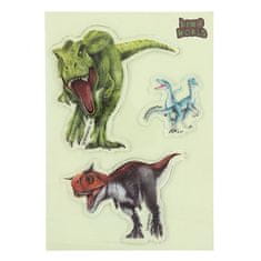 Dino World ASST | Gelové samolepky Glibbies , Tyrannosaurus rex, Compsoqnathus, Carnotaurus, 3ks