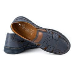 KENT Pánská prolamovaná obuv 601 na léto tmavě modrá velikost 42