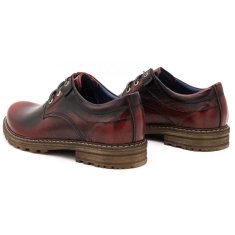 Pánské kožené traperské boty 32/KC bordó velikost 45