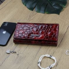 Gregorio Extravagantní dámská kožená peněženka Lucio, červená