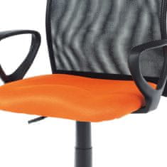 Autronic Kancelářská židle, látka MESH oranžová / černá, plyn.píst KA-B047 ORA