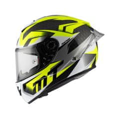 MT HELMETS Integrální přilba na motorku Rapide Pro Fugaz D3 černo-šedo-bílo-fluo žlutá Velikost: L