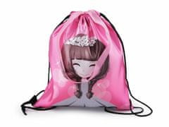 Kraftika 1ks růžová dívčí taška / vak na záda 28x32 cm