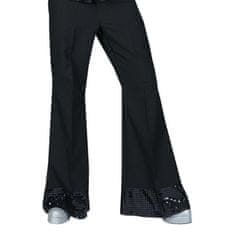 funny fashion Pánské zvonové kalhoty černé 48-50