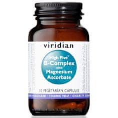 VIRIDIAN nutrition High Five B Complex with Magnesium Ascorbate, 30 kapslí