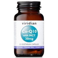 VIRIDIAN nutrition Co-enzym Q10 (Koenzym Q10) with MCT, 30 mg, 30 kapslí