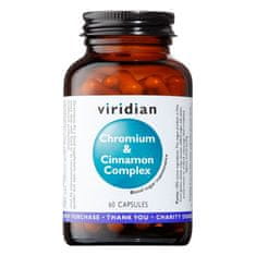 VIRIDIAN nutrition Chromium and Cinnamon Complex (Chróm se skořicí), 60 kapslí