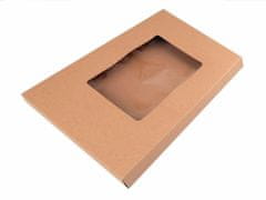 Kraftika 5ks nědá přírodní papírová krabice s průhledem, krabičky