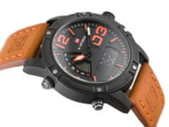 NaviForce Pánské digitální a analogové hodinky a krabičkou Cyclone oranžová