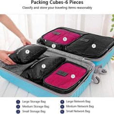 Netscroll Cestovní tašky pro organizaci v kufru a batohu (6 kusů), PackingBags