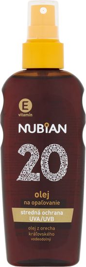 Nubian OF 20 olej na opalování ve spreji, 150 ml