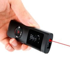 Netscroll 6-funkční laserový měřič vzdálenosti, laserový metr pro přesné měření, LCD displej, měření až do 40 m, malý a praktický pro použití kdekoli, USB nabíjení, DistanceMeter