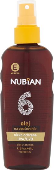 Nubian OF 6 olej na opalování ve spreji, 150 ml