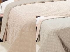 Euromat Euromat Dekorativní přehoz na postel VIGO II 220x240 yanor růžové stříbrné čtverce