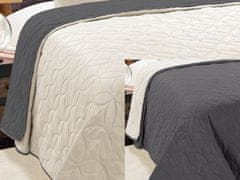 Euromat Euromat Dekorativní přehoz na postel VIGO II 220x240 ocelová tmavě šedá geometrické květy