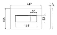CERSANIT Opti a1 splachovací tlačítko chrom lesk (K97-495)