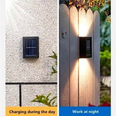 Netscroll Solární svítidlo s detektorem pohybu, s solárními světly ušetříte na nákladech za elektřinu, estetický a moderní design, osvětlení dvora, zahrady, vstupu nebo garáže, voděodolné, 2 kusy, DoubleLights