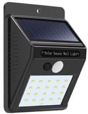 HADEX Solární svítidlo LED-20x s PIR čidlem nástěnné /Solární světlo/
