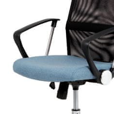 Autronic Kancelářská židle řady BASIC, potah modrá látka a černá síťovina MESH, houpací m KA-E301 BLUE