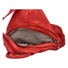 Demra Módní dámský koženkový batůžek na jedno rameno Ankera, červená