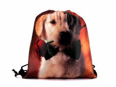 Kraftika 1ks oranžová pejsek taška / vak na záda kočka, pes, vlk