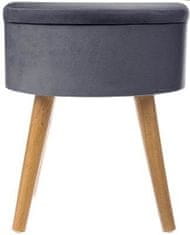 Atmosphera Velurová stolička v antracitové barvě, 36 x 44 cm
