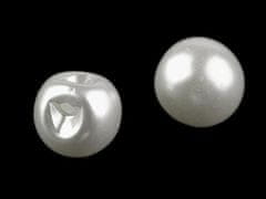 Kraftika 10ks perleť krémová perla k našití / knoflík 12mm