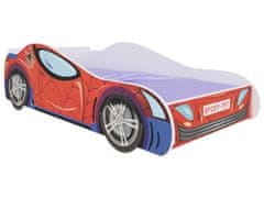 nabbi Dětská postel s matrací Sland 80x160 cm - červená/bílá