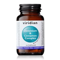 VIRIDIAN nutrition Chromium and Cinamon Complex (7 Day Sugar Detox), 14 kapslí