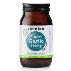 VIRIDIAN nutrition Garlic (Česnek) Organic, 500 mg, 90 kapslí