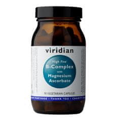 VIRIDIAN nutrition High Five B Complex with Magnesium Ascorbate, 90 kapslí