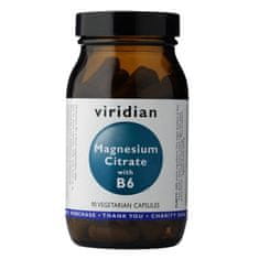 VIRIDIAN nutrition Magnesium Citrate with Vitamin B6 (Hořčík s vitamínem B6), 90 kapslí