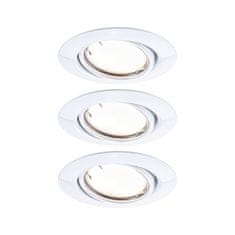 Paulmann PAULMANN LED vestavné svítidlo Smart Home Zigbee Base Coin základní sada výklopné kruhové 90mm 20° 3x4,9W 230V stmívatelné 3000K bílá 924.63 92463