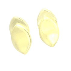 LS Náušnice stříbrné pecky ve tvaru šupinek pozlacené 15 - 19 mm