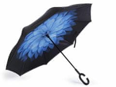 Kraftika 1ks 12 modrá květ obrácený deštník dvouvrstvý