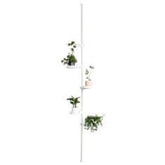 SoBuy SoBuy KLS09-W Teleskopický žebřík na květiny Police na květiny Výškově nastavitelný stojan na rostliny Žebřík na rostliny Výška: 259-314 cm