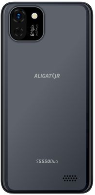 Aligator S5550 Duo SENIOR, dostupný smartphone chytrý telefon pro seniory pro zrakově postižené zjednodušené ovládání speciální uživatelské prostředí LTE připojení dostupný, elegantní, velký displej, 4G LTE, Android 11 Go odemykání obličejem LED svítilna fotoaparát SOS locator SOS tlačítko přivolání pomocí velké ikony Big Launcher dotykový telefon pro seniory