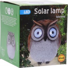 Koopman LED solární zahradní lampa sova 16 cm
