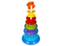 sarcia.eu Vícebarevná vzdělávací věž / pyramida, vzdělávací hračka 6m+ Bam Bam Uniwersalny