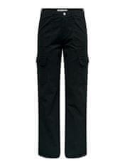 Jacqueline de Yong Dámské kalhoty JDYABBY Wide Leg Fit 15300808 Black (Velikost L)